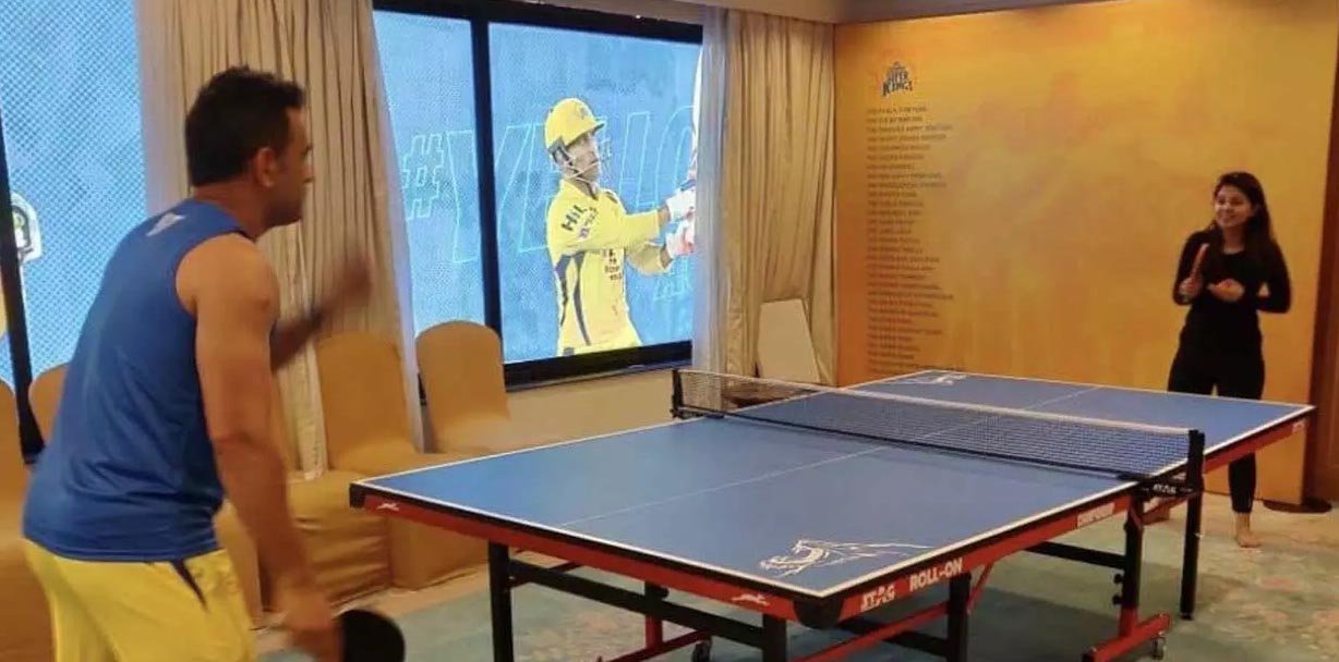 டோனியுடன் டேபிள் டென்னிஸ்: புகைப்படத்தை பகிர்ந்த சாக்ஷி சிங்